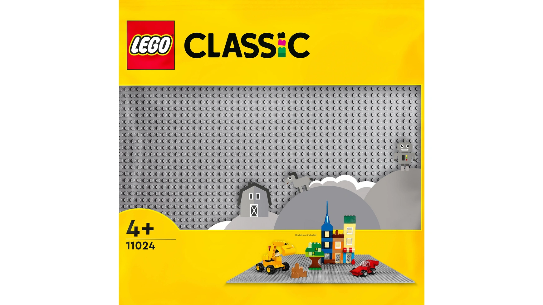 цена Lego Classic Серая строительная пластина, опорная плита для наборов Lego, 48x48