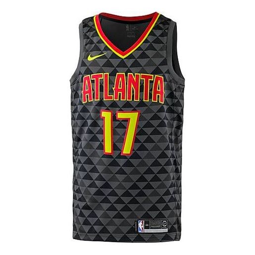 Майка Nike NBA Sports Basketball Jersey/Vest SW Fan Edition Atlanta Hawks Schroeder No. 17 Black, черный men s youth basketball jerseys houston fan retro jersey basketball sports fashion sweatshirt casual vest