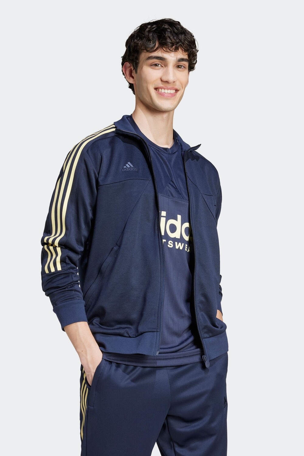 

Спортивная куртка с надписью Tiro Adidas, синий