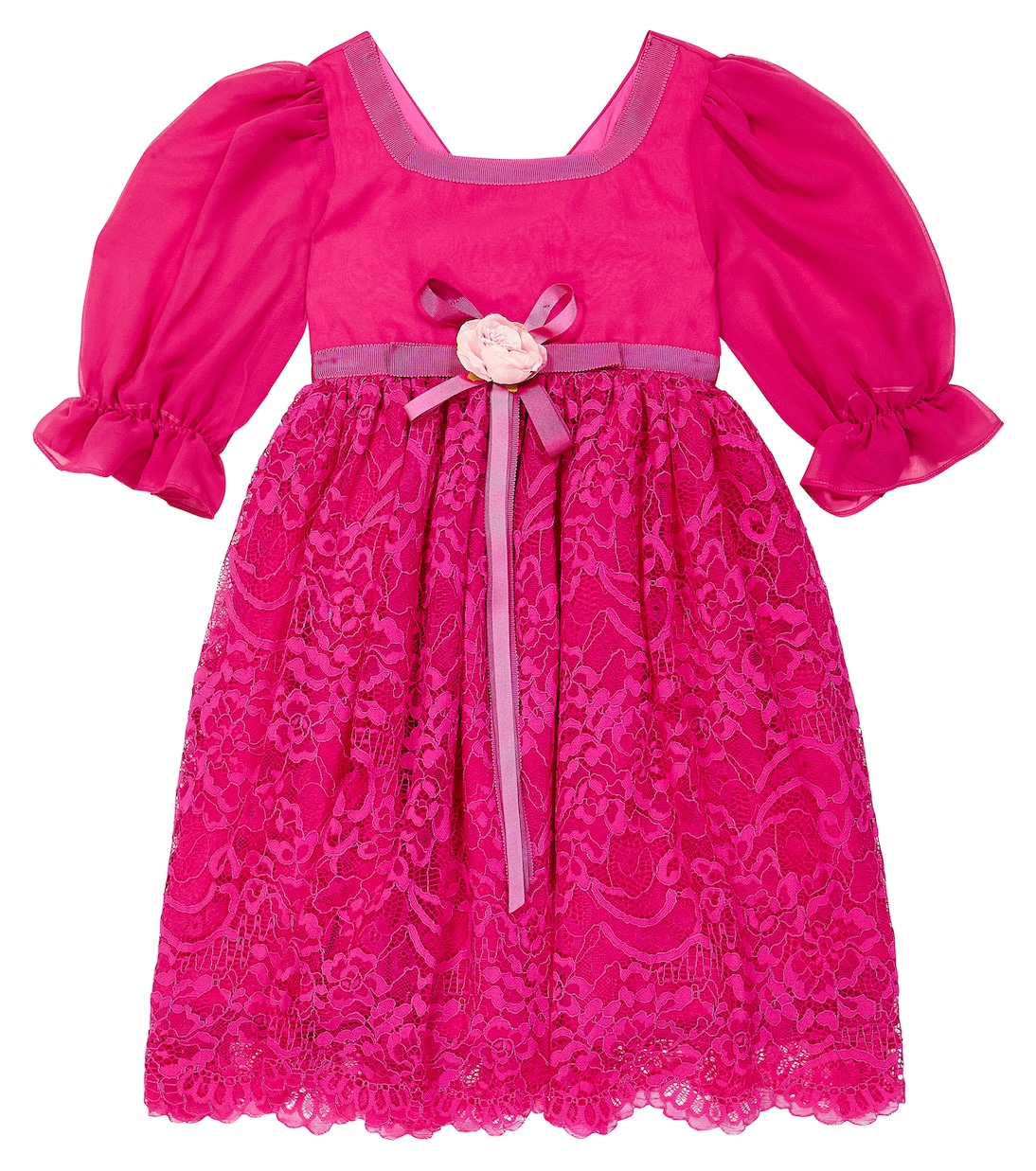 цена Украшенное кружевное платье Patachou, розовый