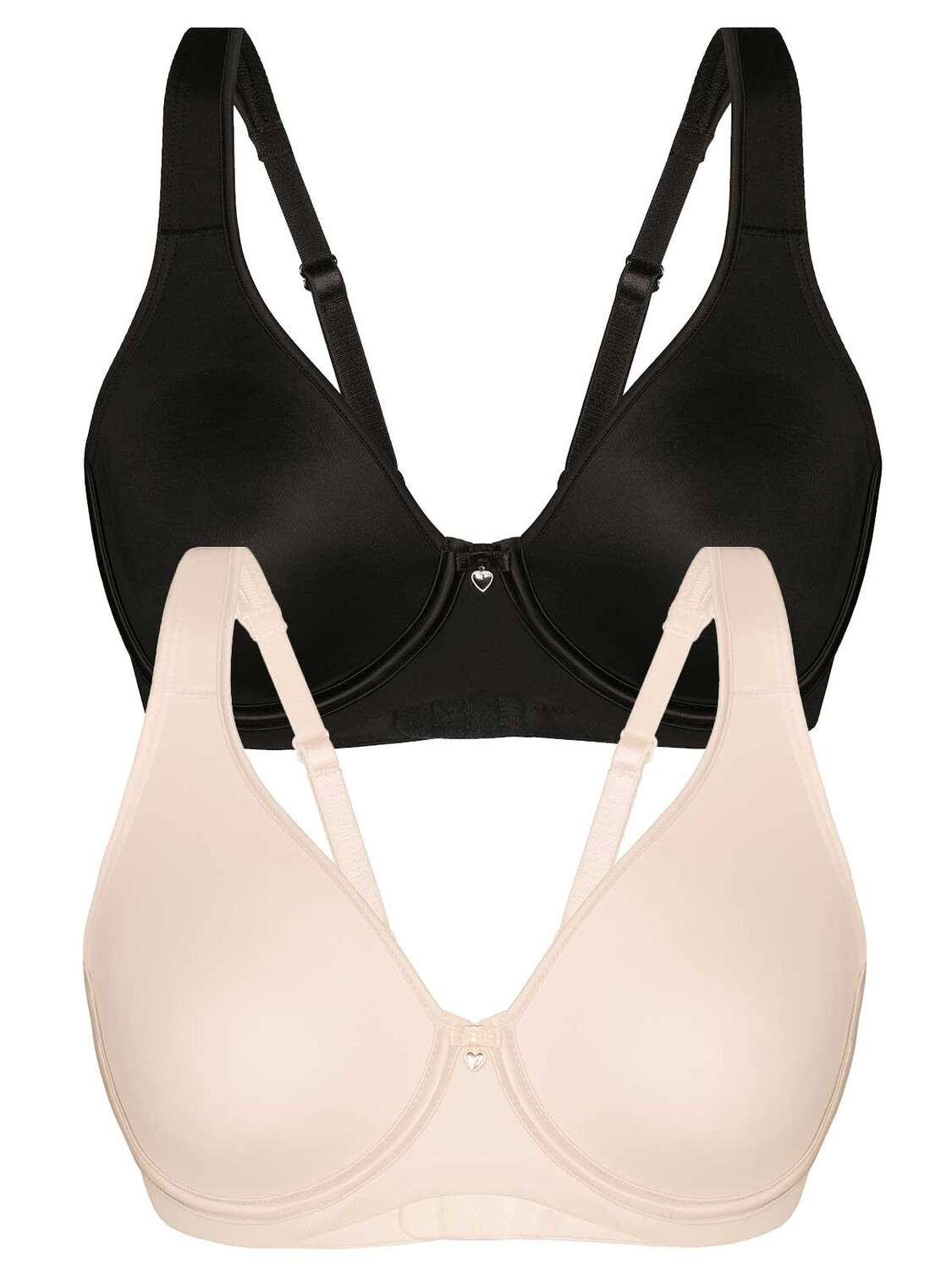 

Бюстгальтер с косточками Sassa 2er Sparpack, цвет black nude