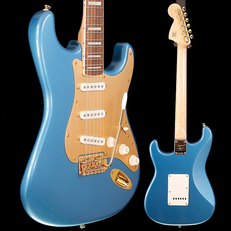 

Электрогитара Squier 40th Stratocaster Laurel Fb Gold Hw, Lake Placid Blue 7lbs 3.5oz