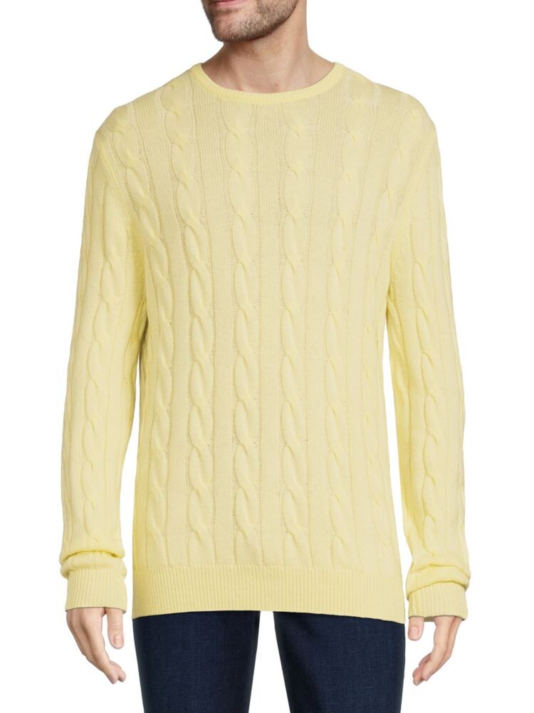 

Свитер из шерсти и кашемира косой вязки Malo, цвет Ananas Yellow