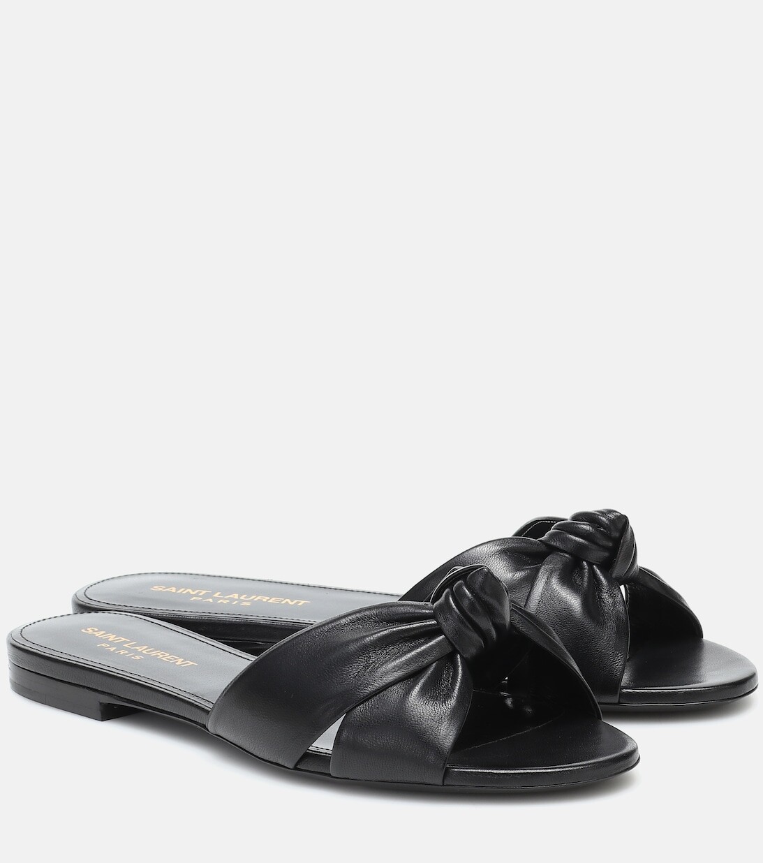 

Кожаные шлепанцы Bianca Saint Laurent, черный
