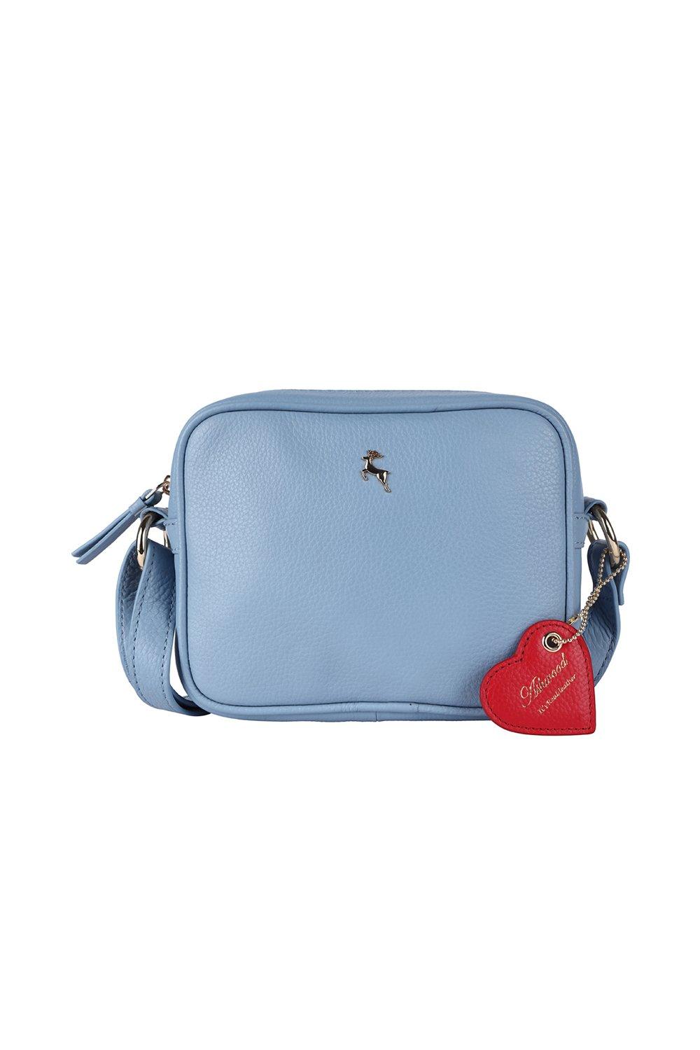 Сумка через плечо из натуральной кожи Haute с молнией сверху Ashwood Leather, синий сумка клатч классическая натуральная кожа внутренний карман фиолетовый