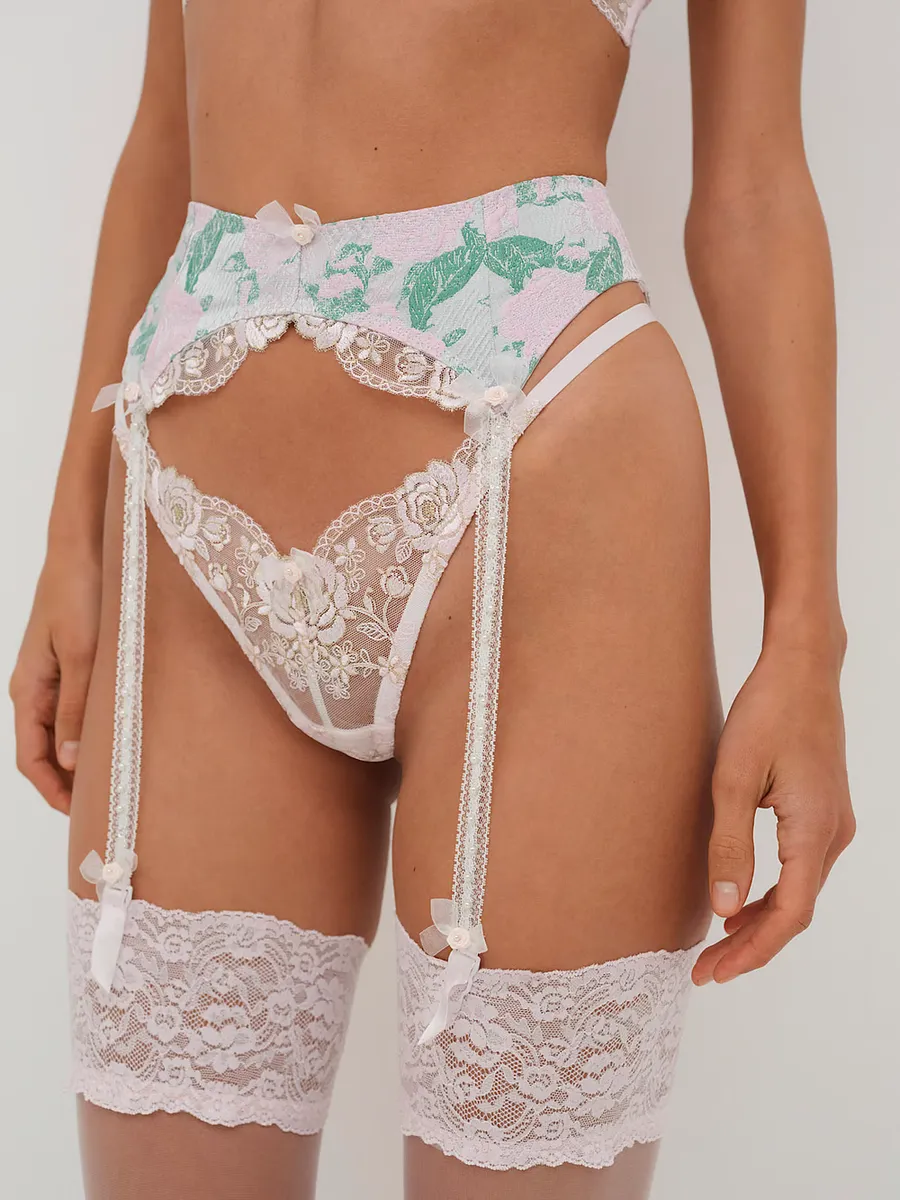 

Пояс с подвязками Maribel For Love & Lemons, розовый