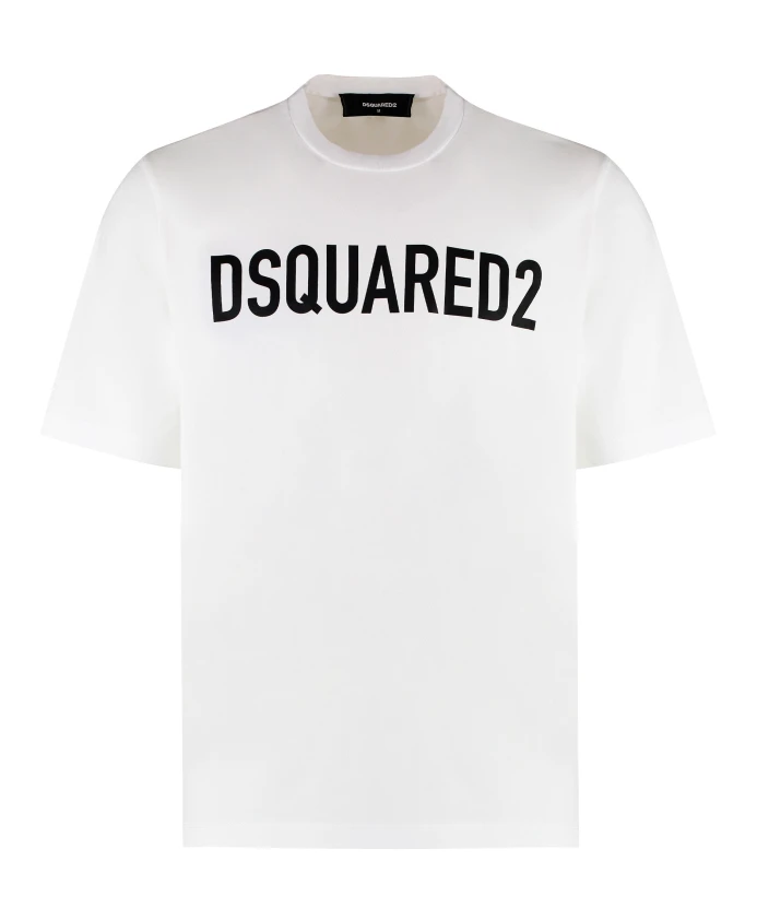 

Хлопковая футболка с логотипом Dsquared2, белый