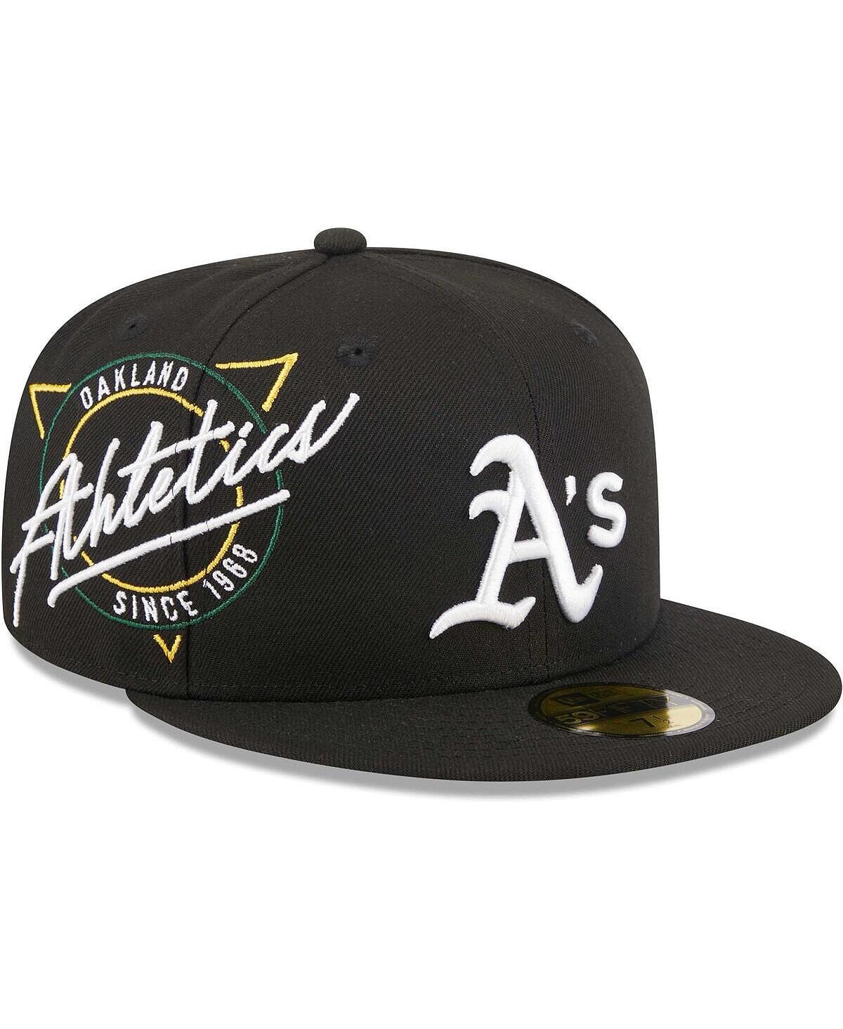 

Мужская черная приталенная кепка Oakland Athletics Neon 59FIFTY New Era