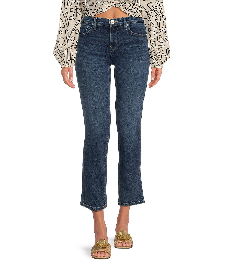 цена Hudson Jeans Nico Прямые джинсы до щиколотки со средней посадкой, синий