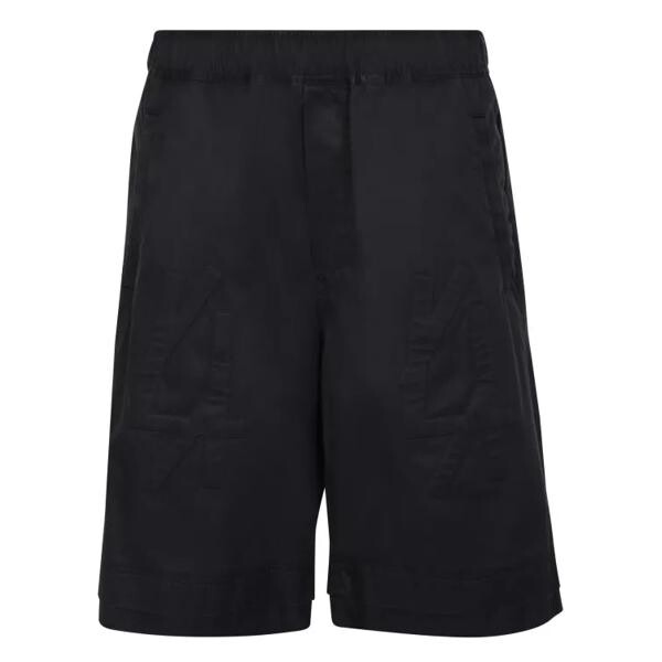 Шорты embossed logo shorts 44 Label Group, черный цена и фото