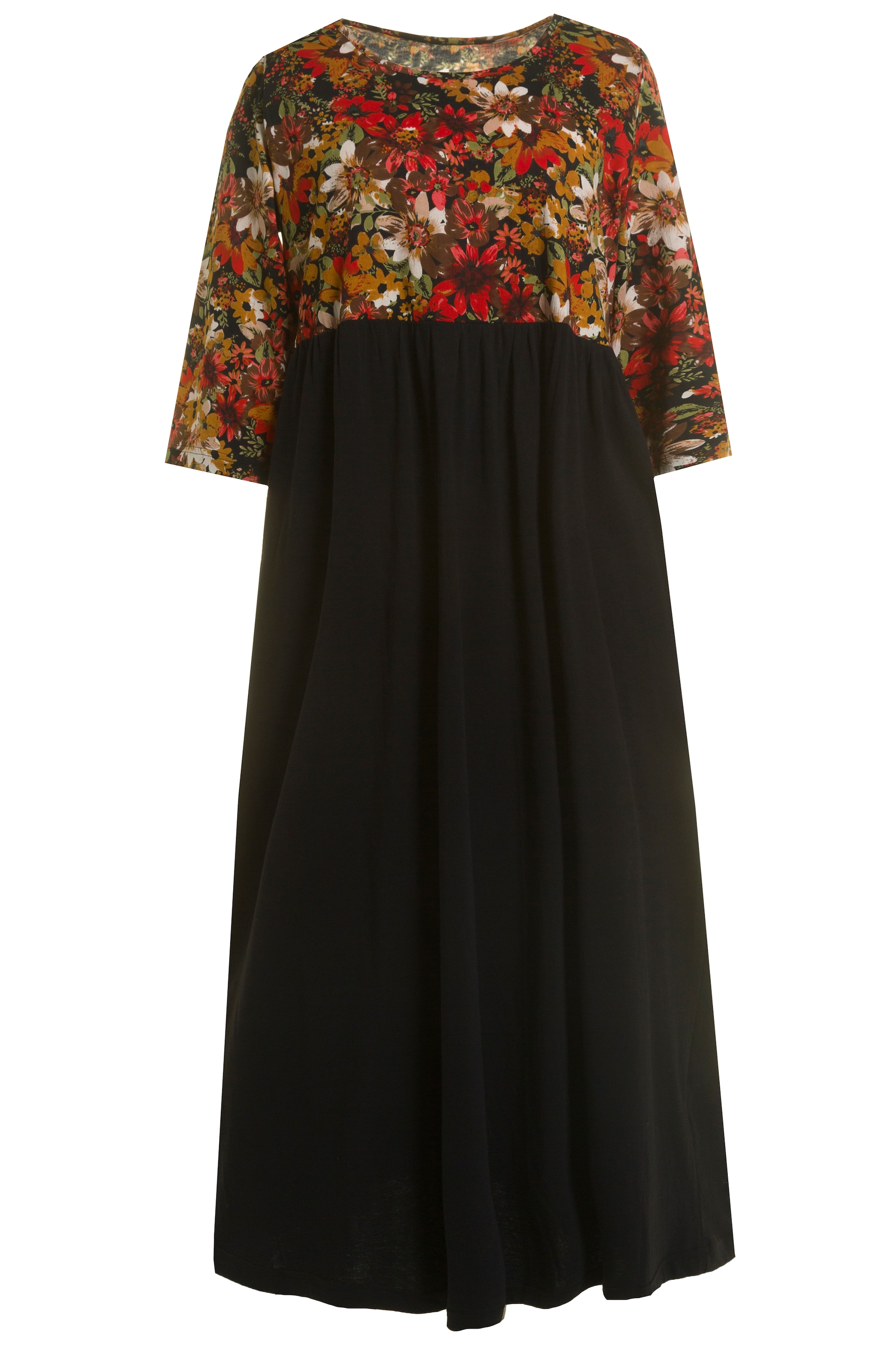 Платье Ulla Popken Jersey, многоцветный черный