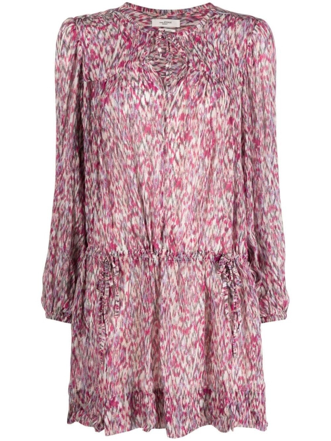 

Marant Étoile платье с абстрактным принтом, розовый