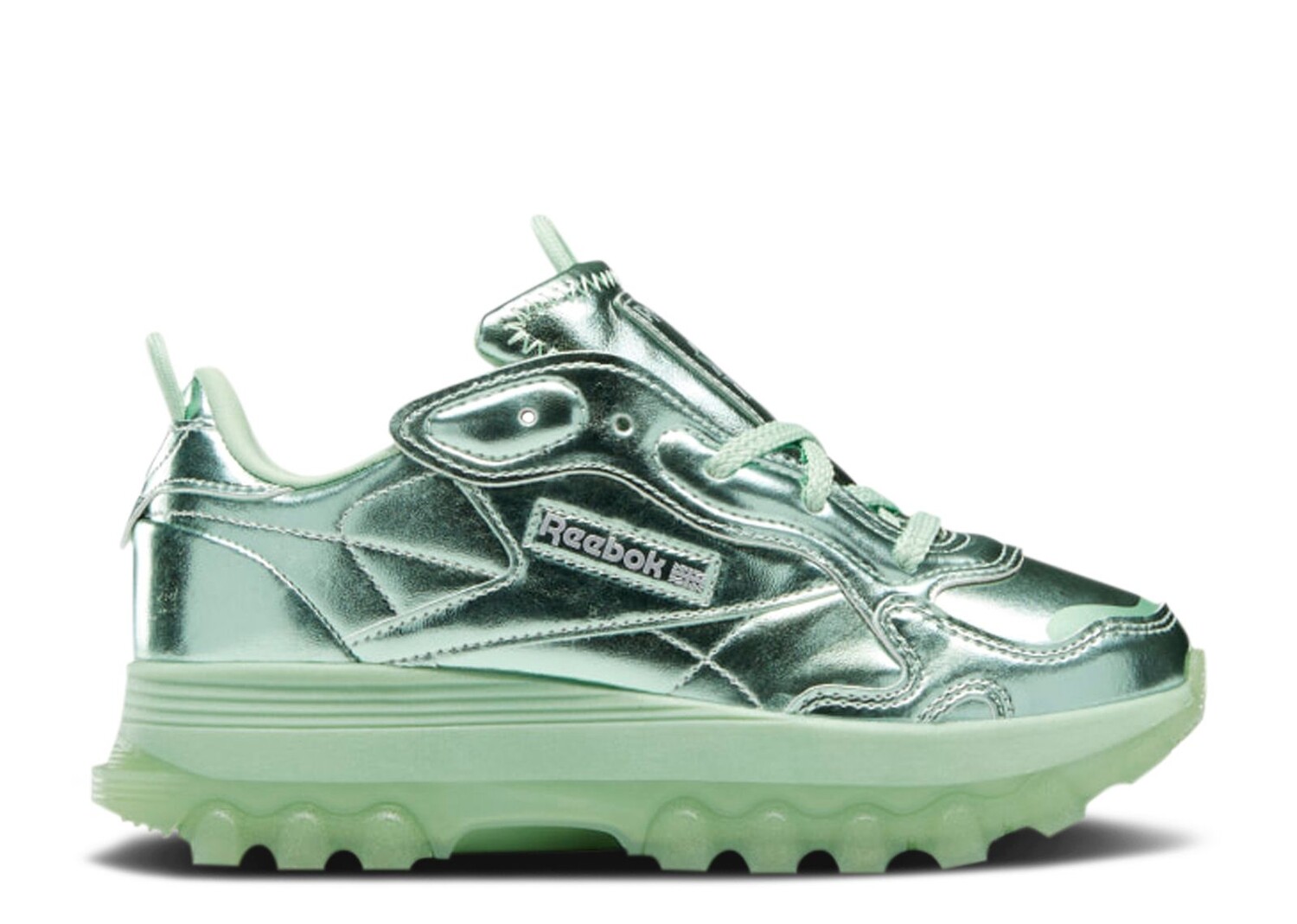 

Кроссовки Reebok Cardi B X Classic Leather Big Kid 'Semi Pixel Mint', зеленый