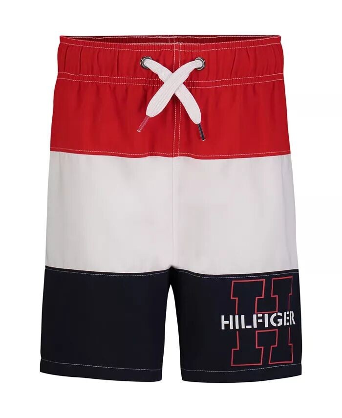 

Плавки с цветными блоками для больших мальчиков Tommy Hilfiger, синий