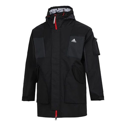 цена Куртка adidas Cny Top Wvjk limited Multiple Pockets Sports Fleece Lined Hooded Jacket Black, черный