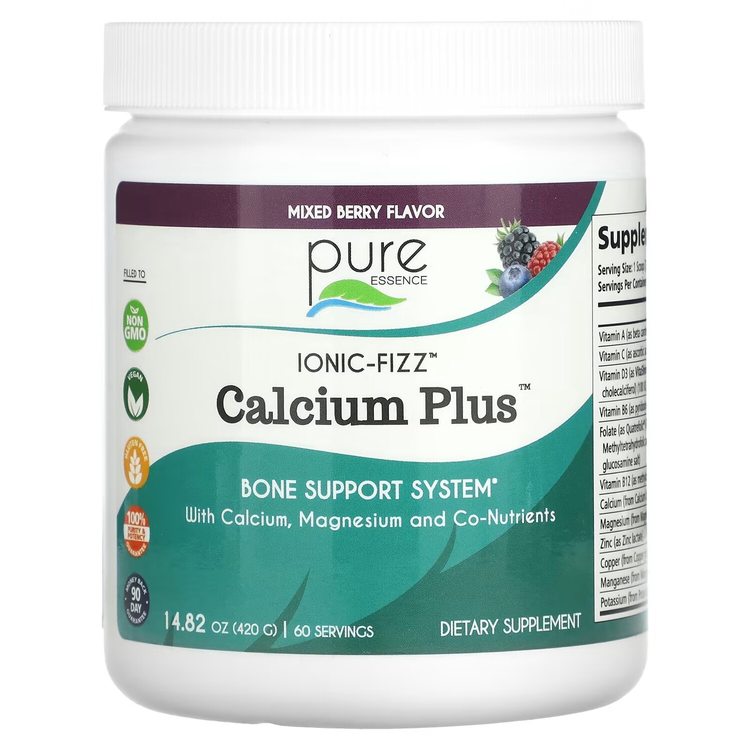 

Пищевая добавка Pure Essence Ionic-Fizz Calcium Plus ягодная смесь, 420 г
