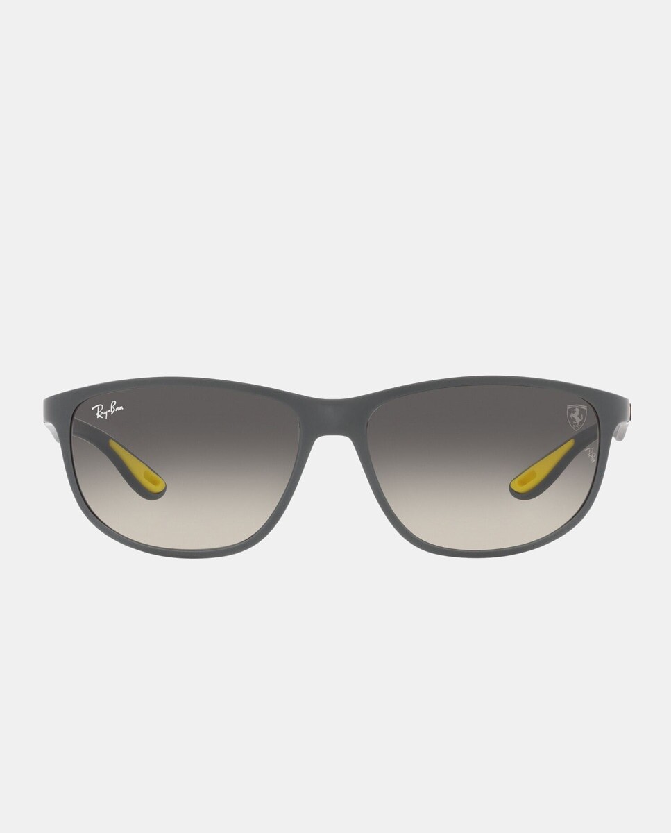 

Серые прямоугольные солнцезащитные очки унисекс Ray-Ban, серый