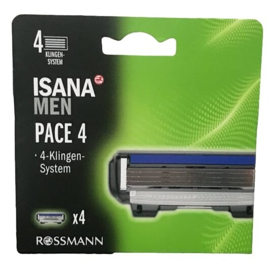 

Насадки для бритвы, 4 шт. Isana, Men Pace 4