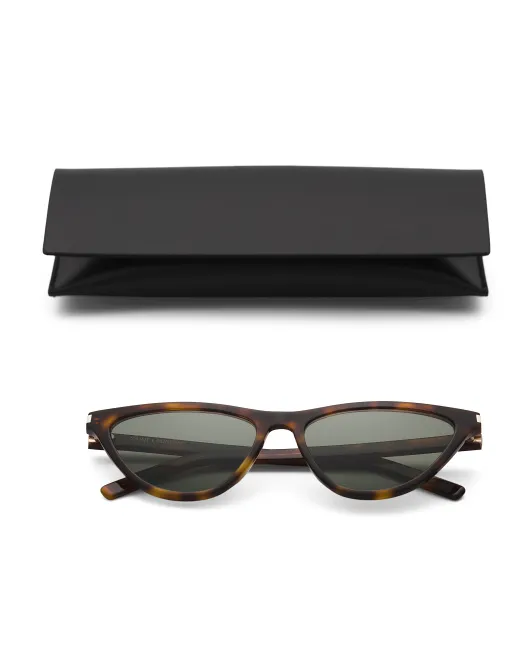 

Солнцезащитные очки «кошачий глаз» 56 мм Saint Laurent, цвет Tortoiseshell