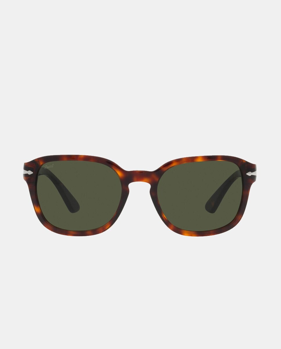 

Солнцезащитные очки унисекс закругленной формы из ацетата гаваны Persol, коричневый