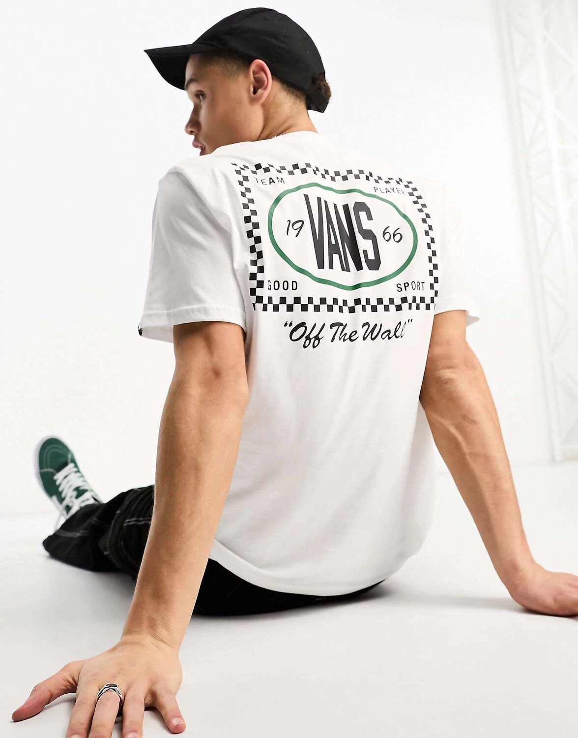 

Белая футболка в шахматную клетку Vans Team, Белый