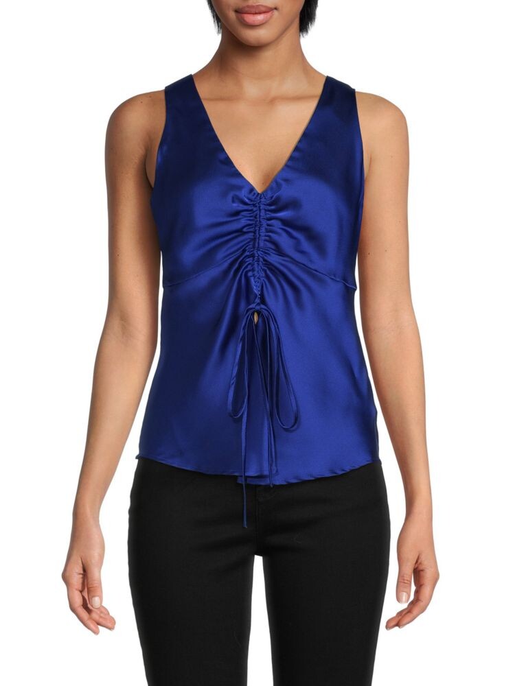 

Атласный топ со сборками Renee C., цвет Royal Blue