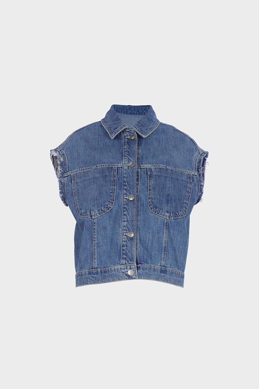 

Голубой джинсовый жилет Oversize C 4538-157 CROSS JEANS