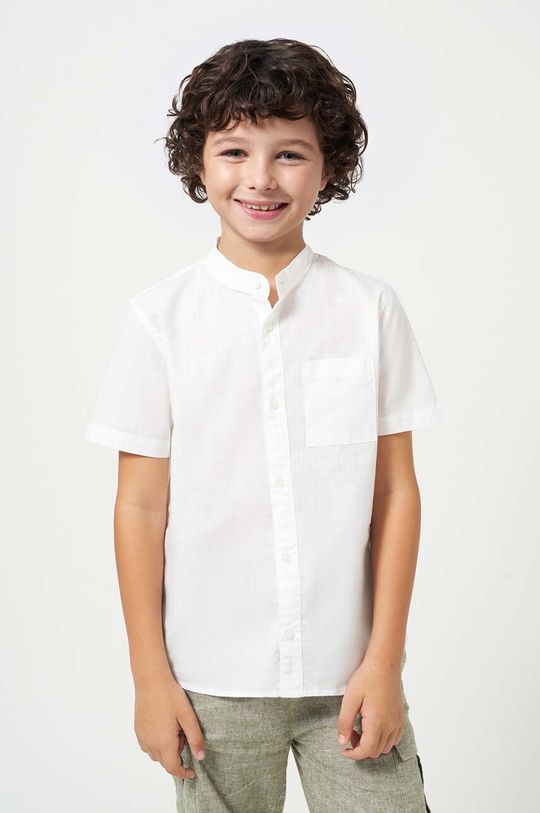 Детская хлопковая рубашка Mayoral, белый