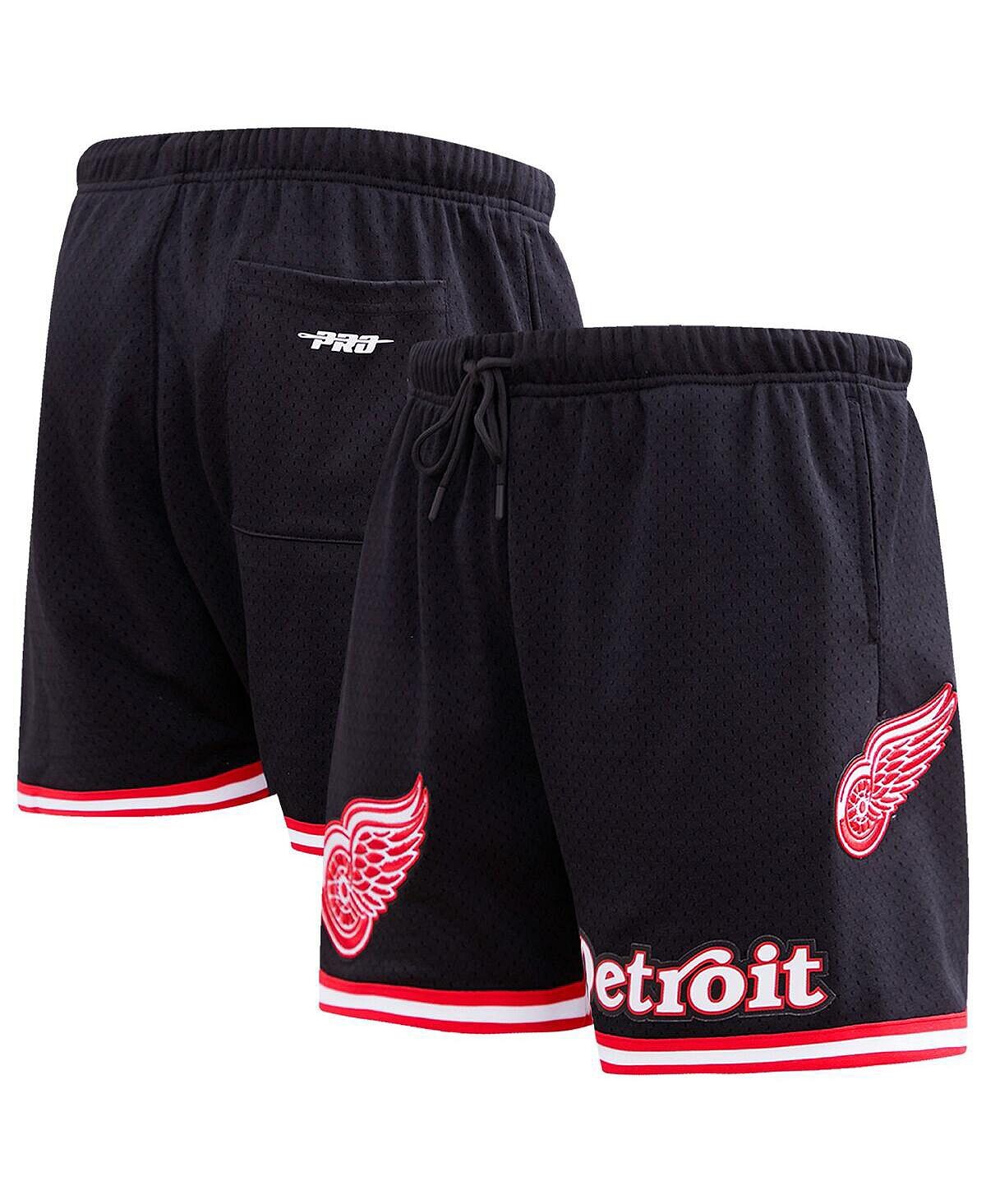 

Мужские черные классические сетчатые шорты Detroit Red Wings Pro Standard
