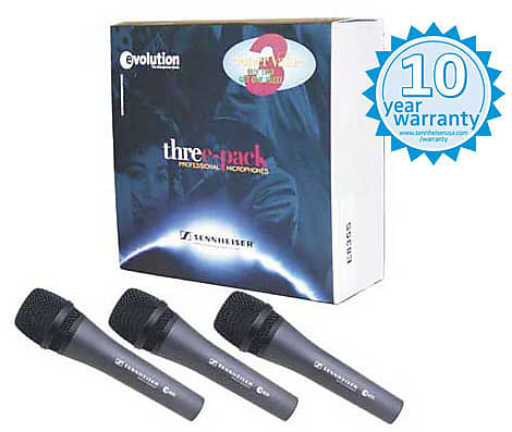 Динамический вокальный микрофон Sennheiser e835 Dynamic Mic (3-pack) комплект микрофонов sennheiser e835 dynamic mic 3 pack