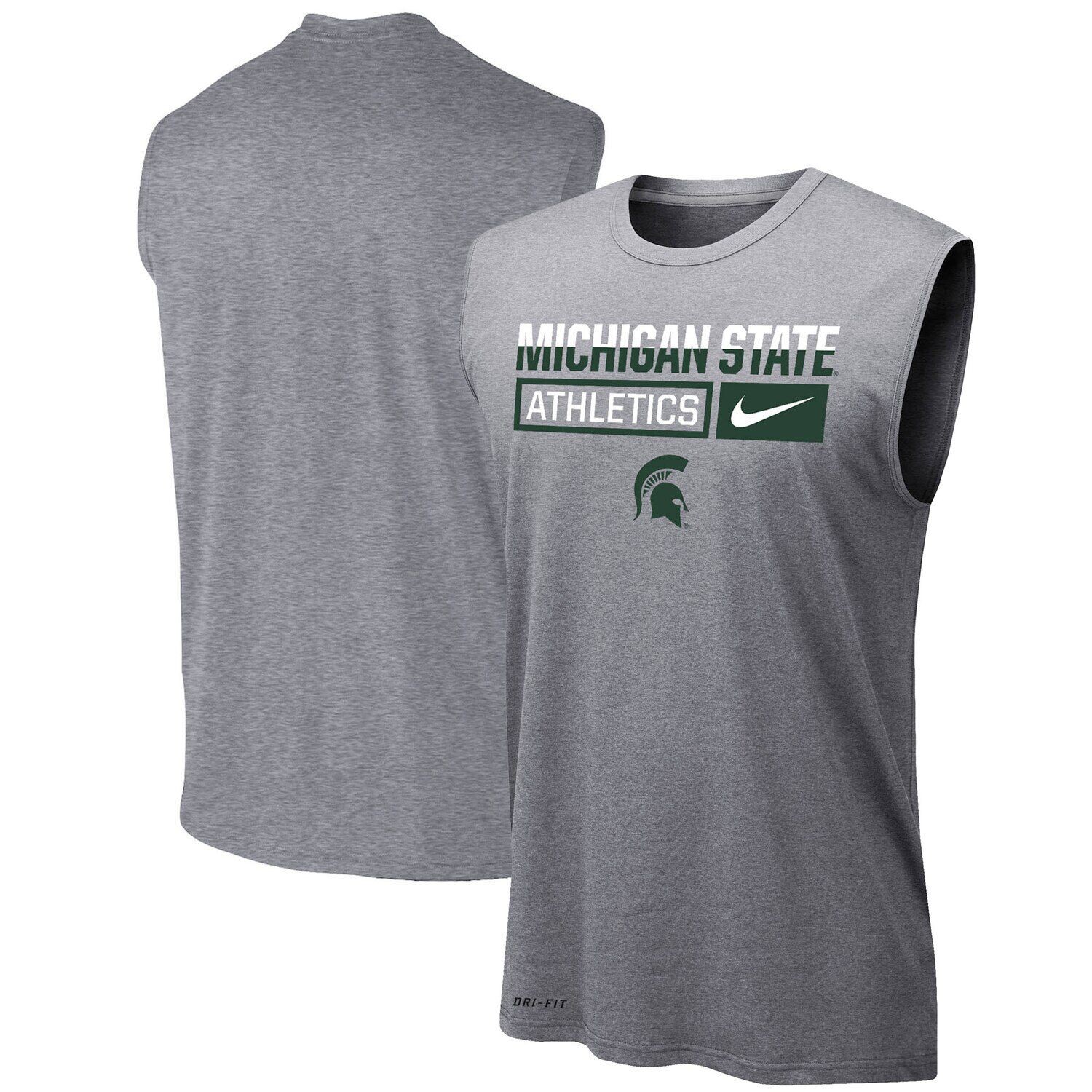 

Мужская серая майка Michigan State Spartans с надписью Drop Legend Performance Nike, Серый