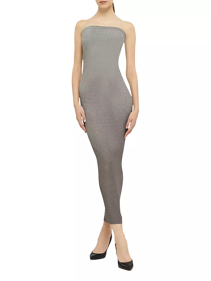 

Платье миди без бретелек Fading Shine Wolford, цвет titanium shine