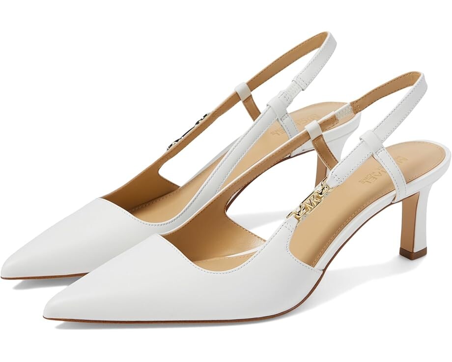 

Туфли MICHAEL Michael Kors Daniella Mid Sling, цвет Optic White