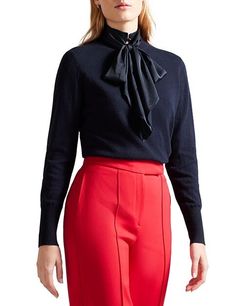 

Свитер с завязками и бантом Ted Baker, цвет Blue