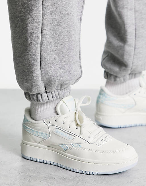 

Бело-синие кроссовки для двойки Reebok Club C
