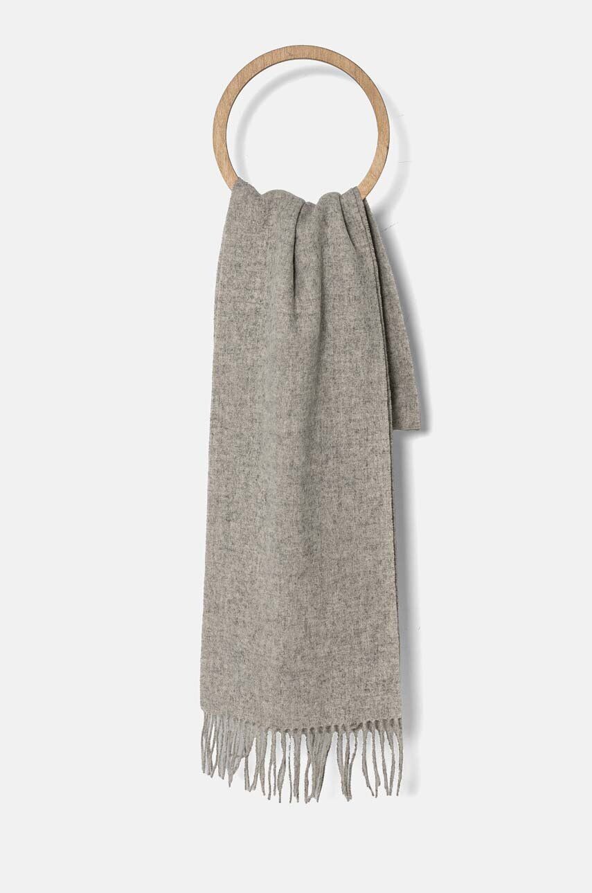 

Шерстяной шарф Barbour, серый