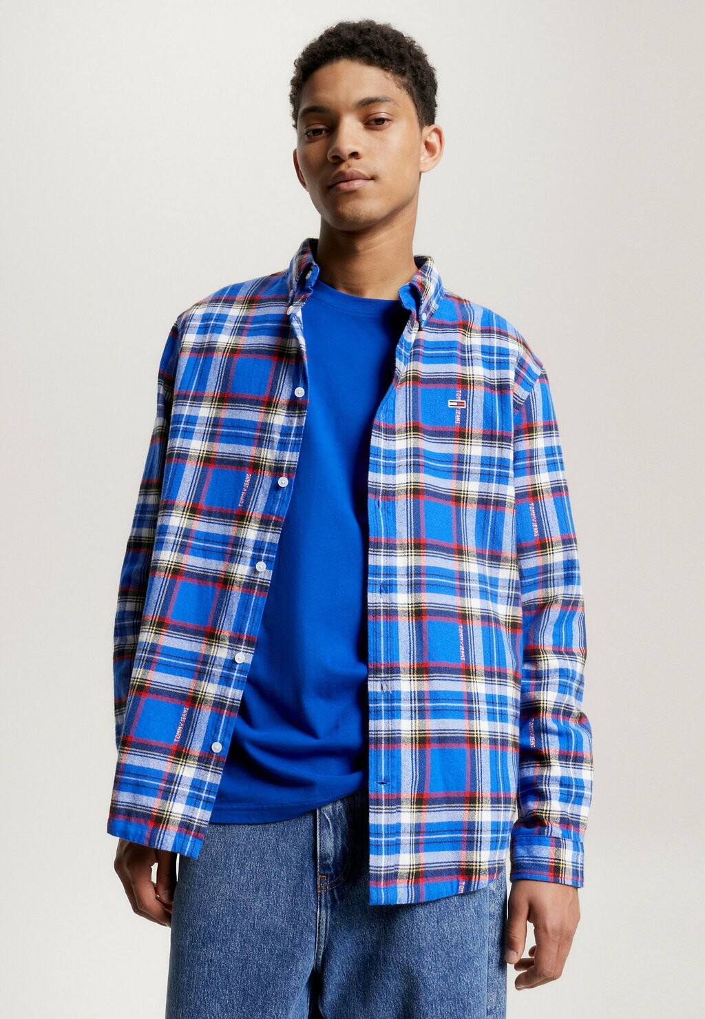 

Рубашка TARTAN CHECK Tommy Jeans, ультра синяя клетка