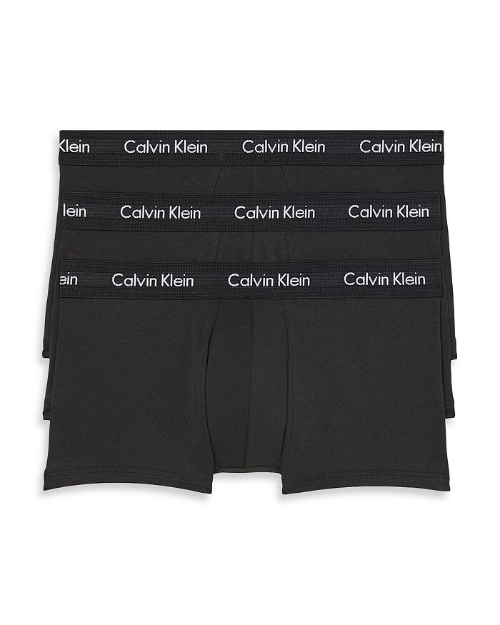 

Calvin Klein Хлопковые эластичные влагоотводящие плавки с низкой посадкой, набор из 3 шт, черный