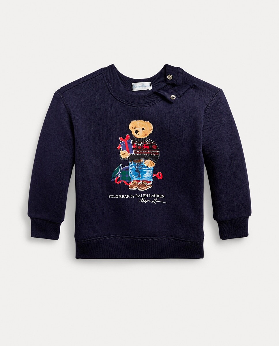 

Хлопковая толстовка для мальчика с мишкой-поло Polo Ralph Lauren, темно-синий