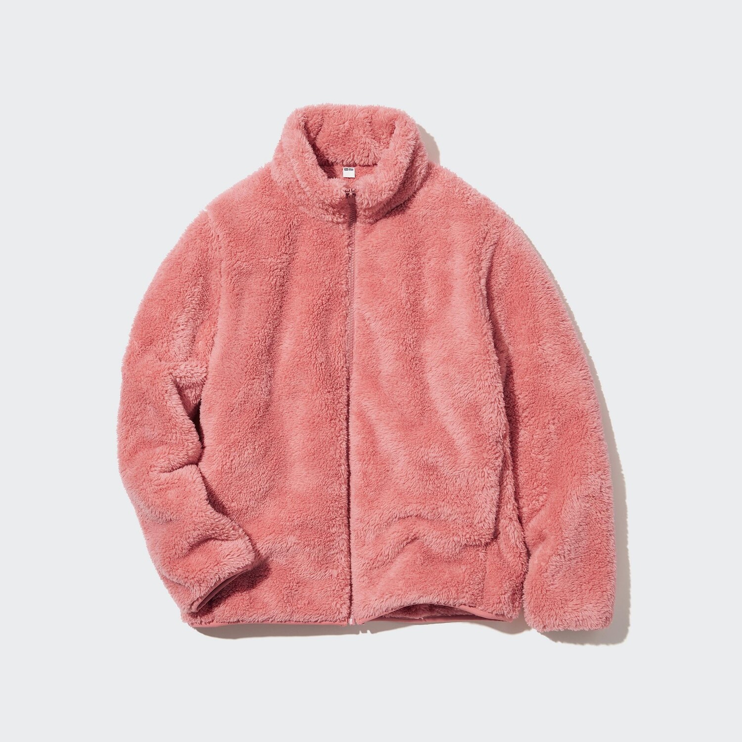 Флисовая меховая куртка на молнии UNIQLO, розовый