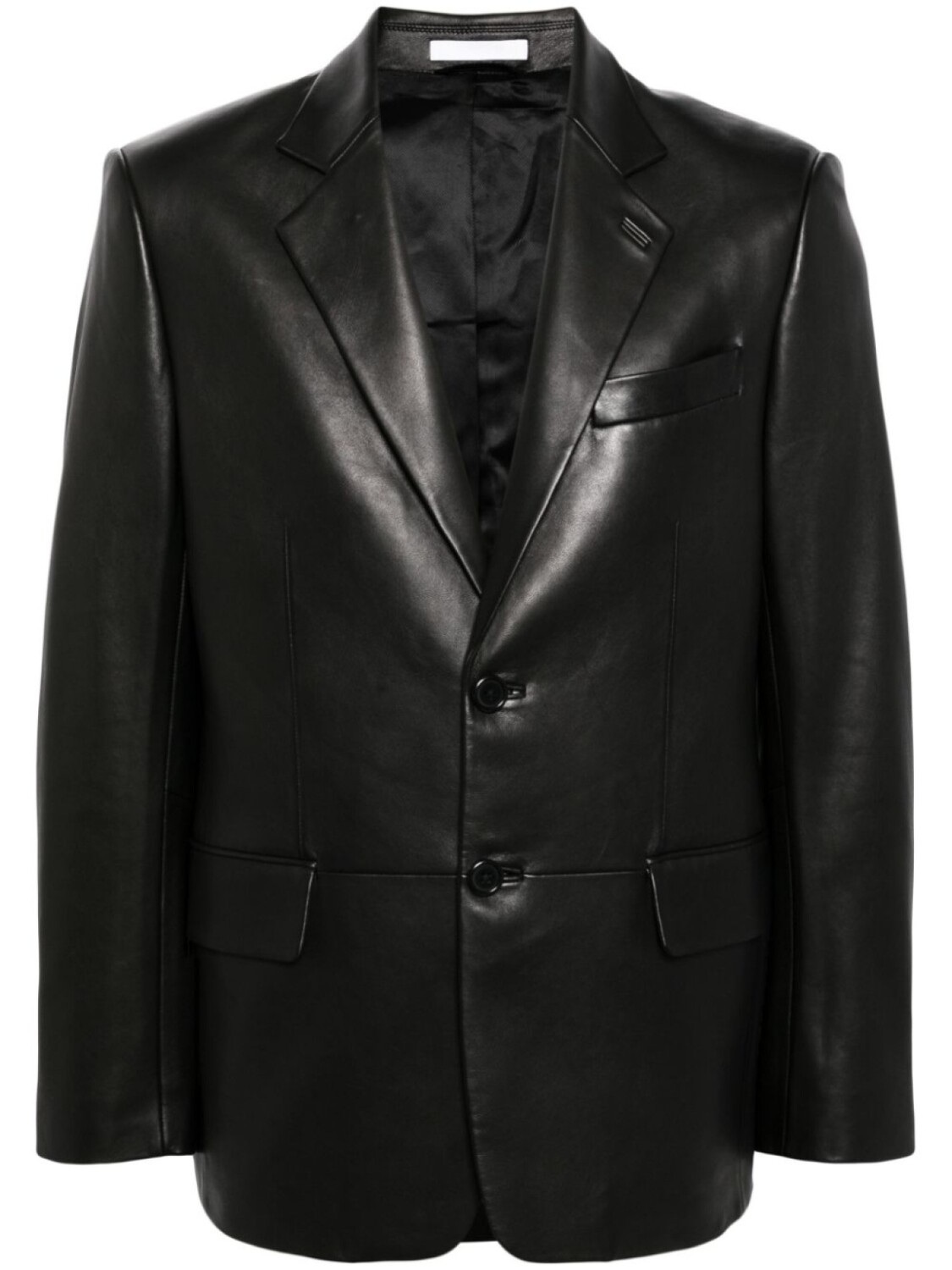 

Однобортный кожаный пиджак Helmut Lang, черный