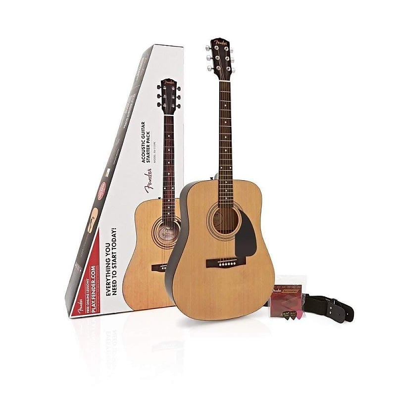 Акустическая гитара Fender FA-115 Dreadnought Beginner Acoustic Guitar Pack Natural гитарный чехол для акустической гитары dreadnought ritter madarozzo ma g0010 dr bb