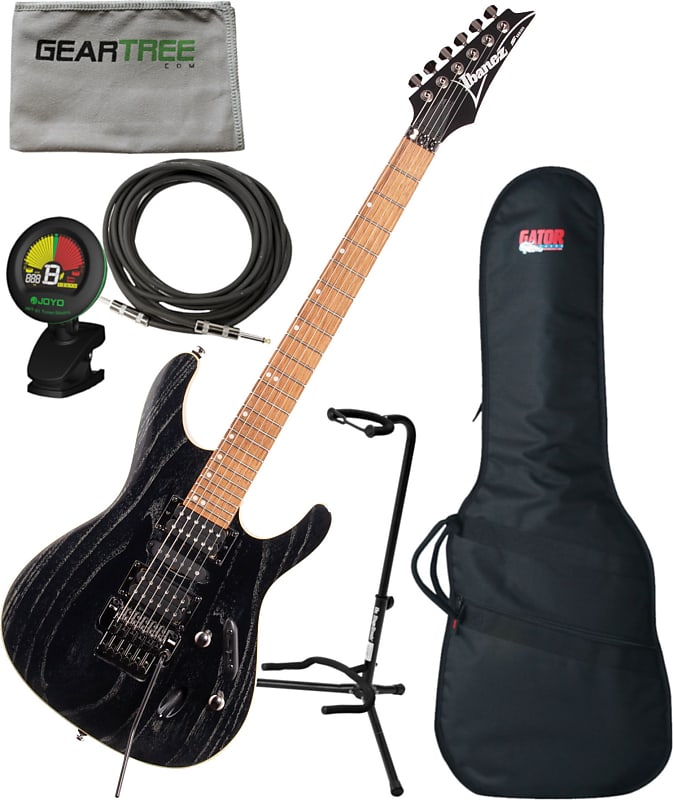 Электрогитара Ibanez S570AH Electric, Silver Wave Black w/ Cloth, Bag, Cable, Tuner, Stand