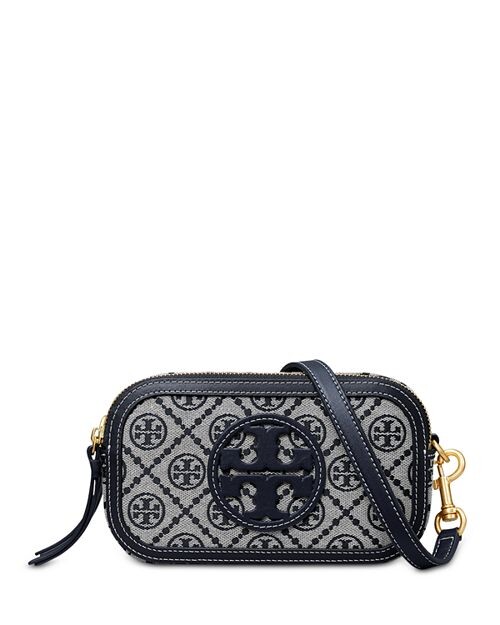

Миниатюрная сумка через плечо Miller T Monogram Tory Burch, цвет Blue
