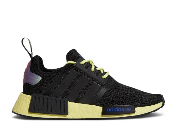 

Кроссовки Adidas NMD_R1 BIG KID 'BLACK PULSE YELLOW', черный