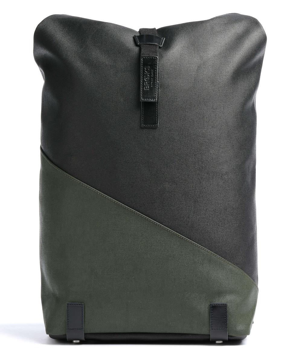 Большой рюкзак Pickwick в стиле пэчворк из парусины с откидной крышкой, 16 дюймов Brooks England, черный