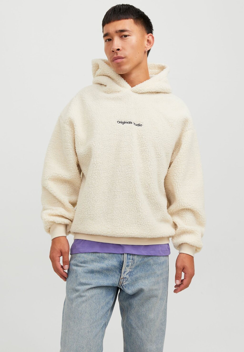 

Толстовка флисовая JORVESTERBRO HOOD Jack & Jones, овсяная