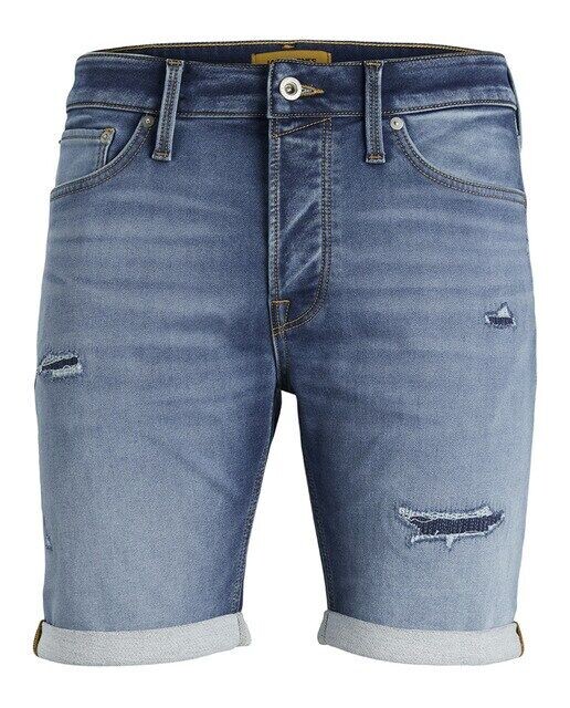 

Мужские джинсовые шорты с карманами и застежкой на пуговицы Jack & Jones, синий