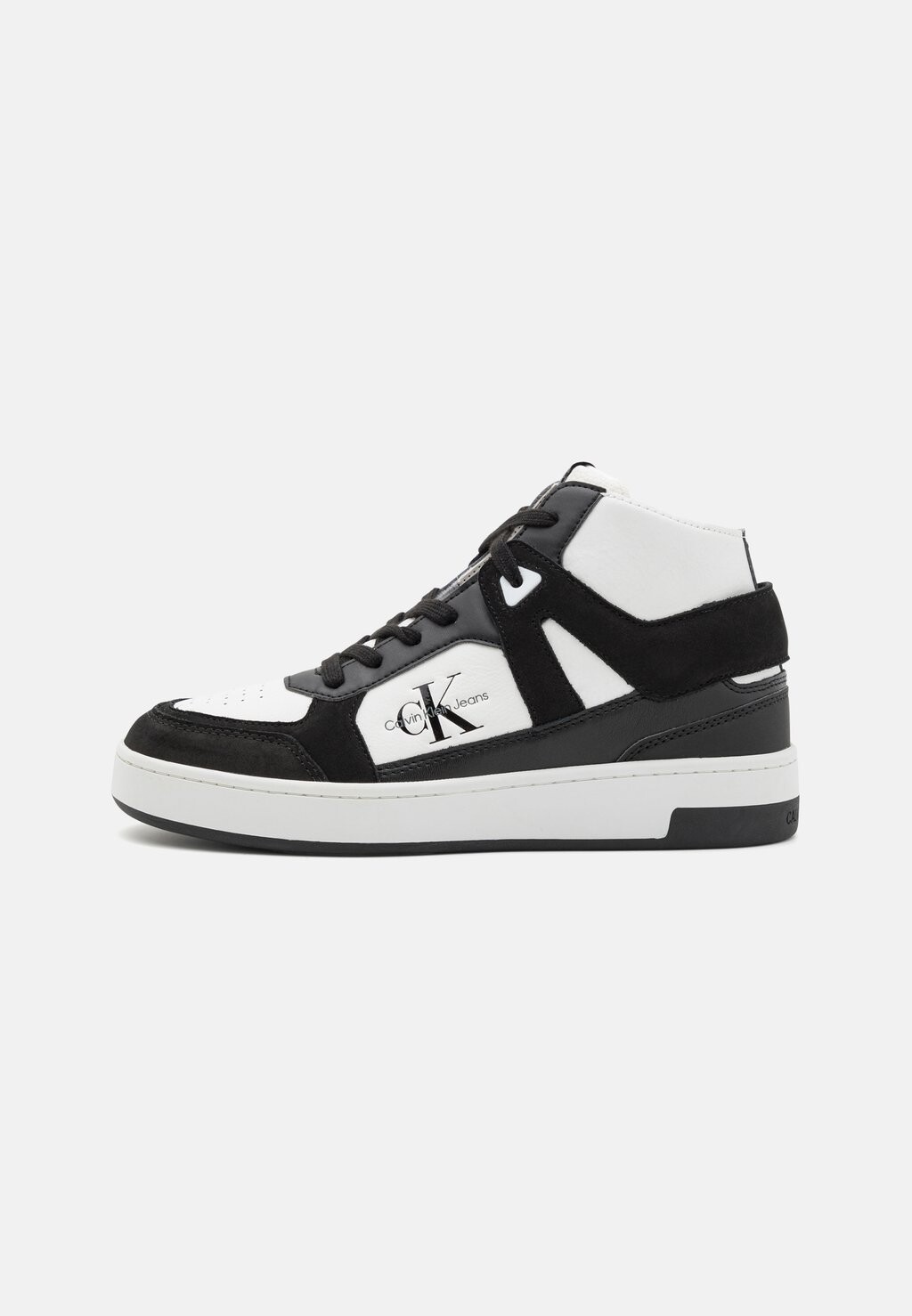 Высокие кеды Basket Cupsole Mid Calvin Klein Jeans, цвет bright white/black высокие кроссовки calvin klein jeans basket cupsole mid цвет eggshell creamy white teal brown