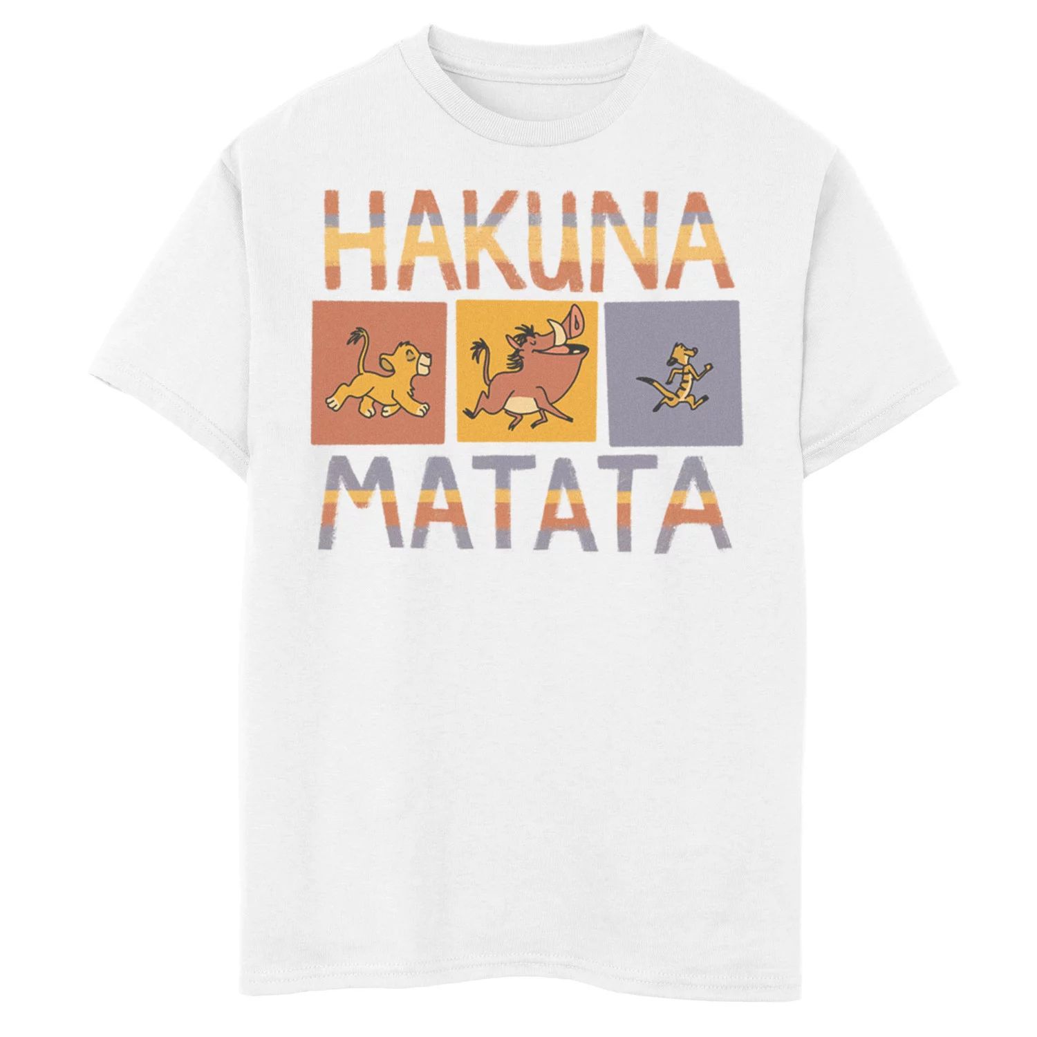 

Футболка Disney's The Lion King для мальчиков 8–20 лет Hakuna Matata с однотонным рисунком и рисунком Licensed Character